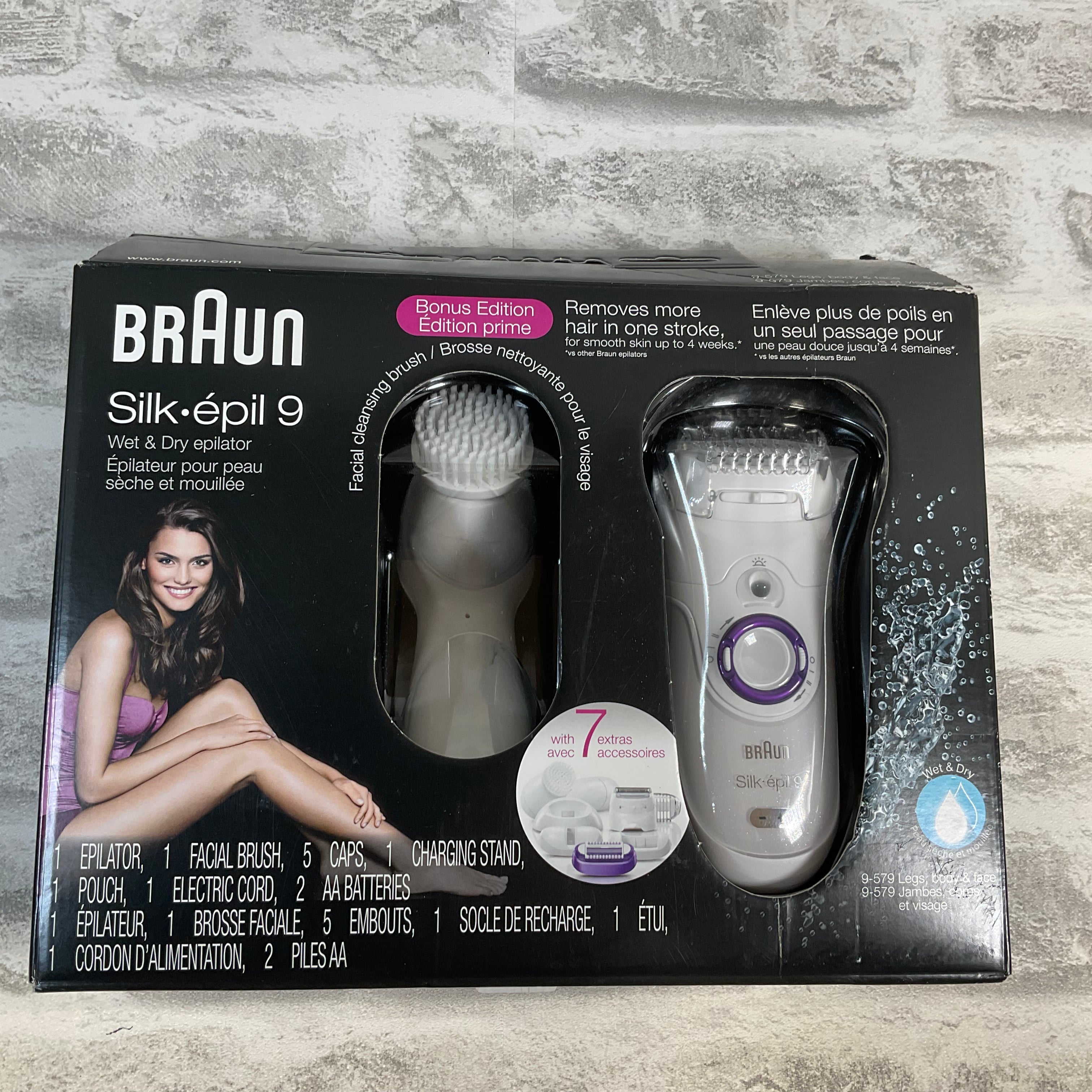 Braun Epilator Silk-epil 9 9-579, Facial Hair Removal for Women (7523003695342)